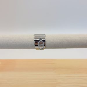 Bague ovale (argenté)