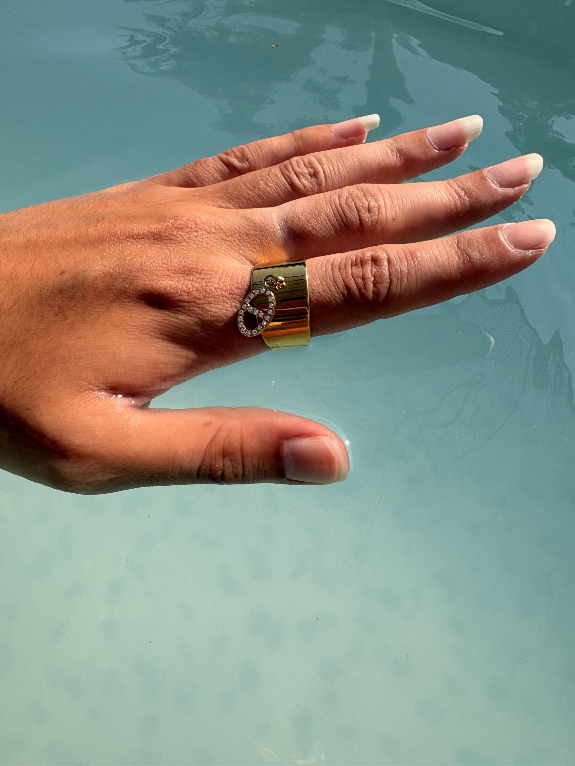 Bague ovale (Doré) – Image 3