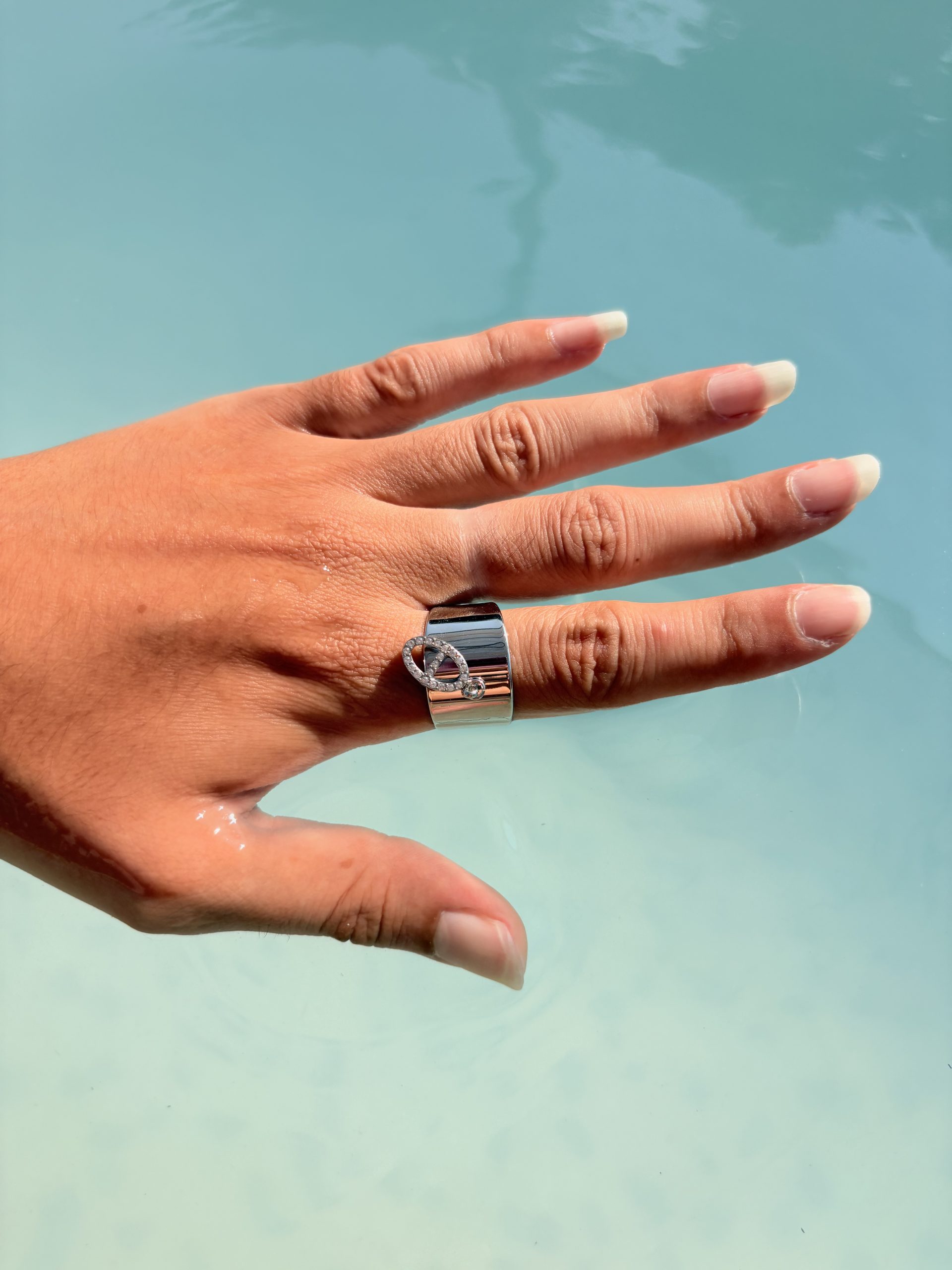 Bague ovale (argenté) – Image 3